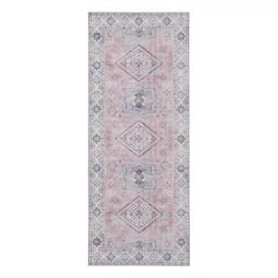 Jasnoróżowy chodnik Nouristan Gratia, 80x200 cm - Dywany - miniaturka - grafika 1