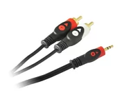 Kable - Libox Kabel Kabel Jack 3,5-2RCA 3,0m HQ - LB0023 - miniaturka - grafika 1
