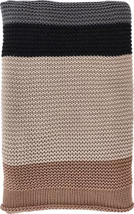 Narzuta Bold Knit 130 x 170 cm brązowo-szara - Narzuty Narzuta Bold Knit 130 x 170 cm brązowo-szara - Narzuty - miniaturka - grafika 1