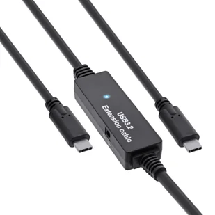 InLine USB 3.2 Gen.1 aktywny kabel wtyczka USB-C do wtyczki USB-C czarny - 10m - Kable - miniaturka - grafika 1