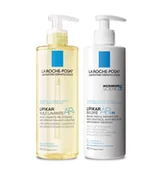 Zestawy kosmetyków damskich - La Roche-Posay Lipikar Oil + Lipikar Baume AP+M - Zestaw ( 400ml + 400ml) - miniaturka - grafika 1
