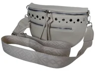 Torebki damskie - Nerka Damska Na Ramię, Torebka Damska Listonoszka, Mała Saszetka, Beżowy - miniaturka - grafika 1