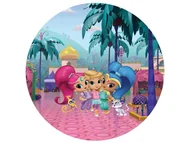 Ciasta i półprodukty do ciast - Dekoracyjny opłatek tortowy Shimmer i Shine - 20 cm - miniaturka - grafika 1