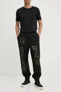 G-Star Raw spodnie dresowe kolor czarny z aplikacją D25531-D733 - Spodnie męskie - miniaturka - grafika 1