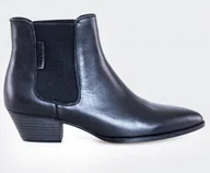 Botki damskie - SKÓRZANE BOTKI DAMSKIE BIG STAR CZARNE GG274321 R40 - miniaturka - grafika 1