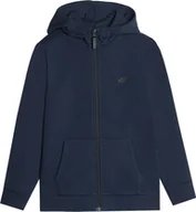Bluzy dla chłopców - Chłopięca bluza 4F JAW23TSWSM627 - granatowa 134 - miniaturka - grafika 1
