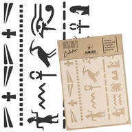 Scrapbooking - szablon malarski scrapbooking - craft // EGIPSKIE HIEROGLIFY - A4 (21x30cm) - miniaturka - grafika 1