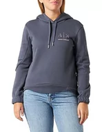 Bluzy damskie - Armani Exchange Damska bluza z kapturem z logo z kapturem, Racing, XS - miniaturka - grafika 1