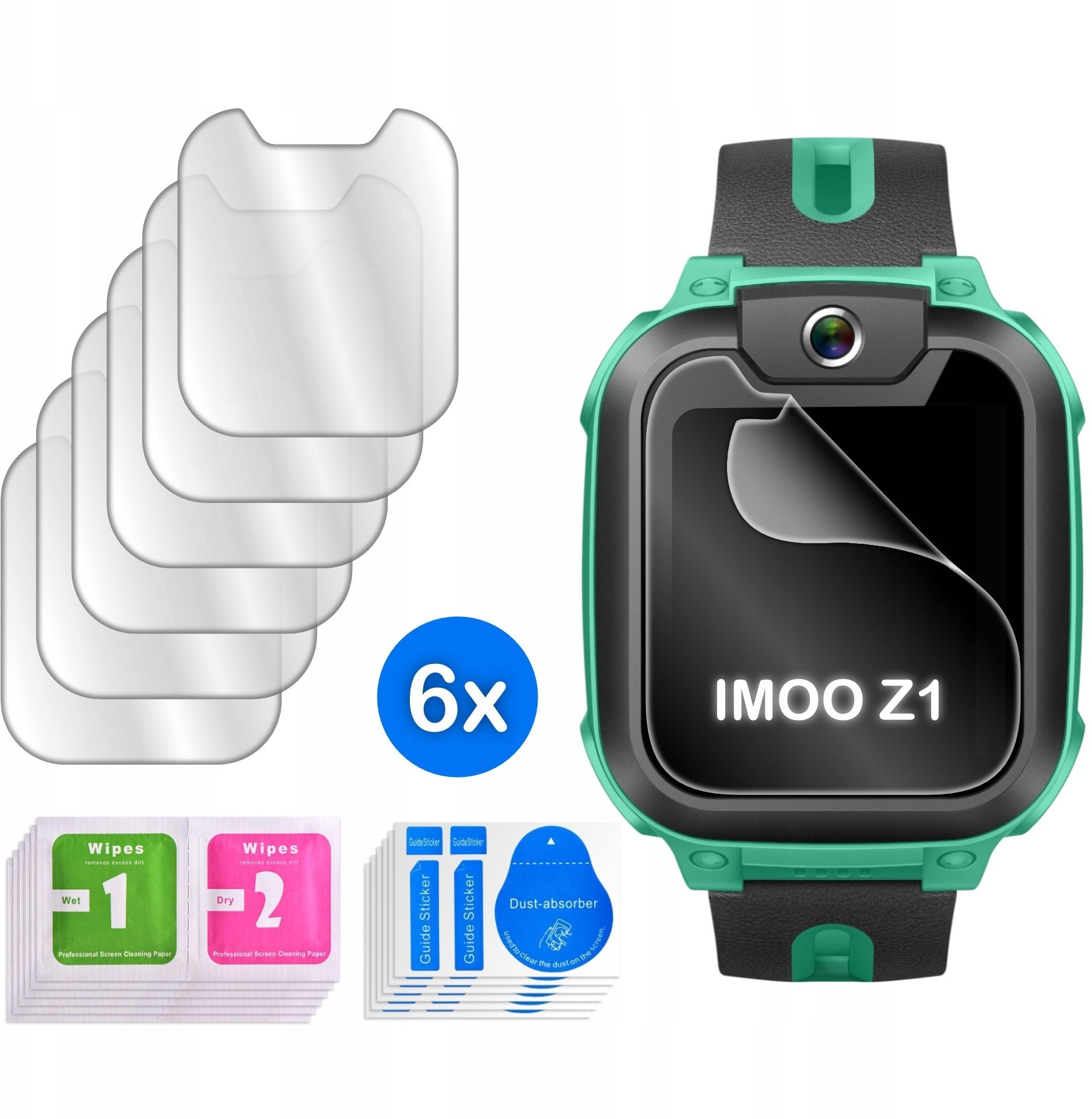 krainaGSM Folia Do Smartwatch Imoo Z1 Hydrożelowa Na Ekran Watch Zegarka 6 Sztuk