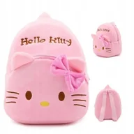 Plecaki szkolne i tornistry - PLECAK DO PRZEDSZKOLA ����OBKA PLUSZOWY HELLO KITTY - miniaturka - grafika 1