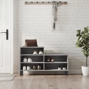 vidaXL Szafka na buty, szary dąb sonoma, 102x36x60 cm - Wieszaki i stojaki - miniaturka - grafika 1