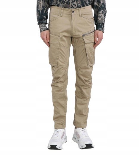 G-STAR RAW MĘSKIE BOJÓWKI BEŻOWE LUŹNE BASIC 34/34 1JPA
