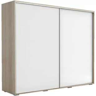 Szafa Przesuwna 230 A15 Skąpski Meble Biały, Grafit, 245 cm - Szafy - miniaturka - grafika 1