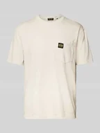 Koszulki męskie - T-shirt z detalem z logo - miniaturka - grafika 1