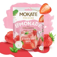 Zdrowa żywność - Napój Owocowy Lemoniada Mokate Truskawka Bazylia Kolagen Lemonade 40g - miniaturka - grafika 1