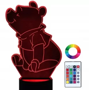 Lampka Nocna 3D Led Kubuś Puchatek Grawer Imię - Lampy stojące - miniaturka - grafika 1