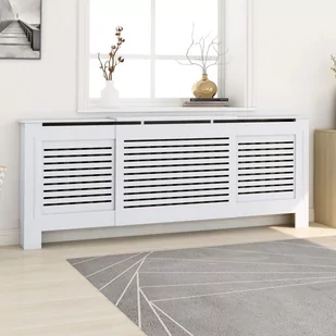 Osłona na kaloryfer z MDF, biała, 205 cm - Dekoracje domu - miniaturka - grafika 1