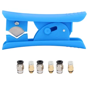 rurka PTFE do drukarki 3D, złączka rurowa PTFE do drukarki 3D, złączka rurowa PTFE, zestaw do cięcia rur PTFE, akcesoria do drukarek 3D, zestaw do drukarek 3D - Filamenty i akcesoria do drukarek 3D - miniaturka - grafika 1