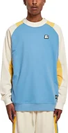 Bluzy męskie - STARTER BLACK LABEL Męska bluza Starter Laser Crew, hrznblu/clfrnyllw/plwht, XXL - miniaturka - grafika 1