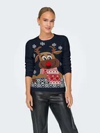 Swetry damskie - ONLY Sweter w kolorze granatowo-brązowym - miniaturka - grafika 1