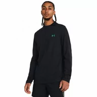 Koszulki sportowe męskie - Męski longsleeve treningowy Under Armour UA Rush Seamless 1/4 Zip - zielony - UNDER ARMOUR - miniaturka - grafika 1