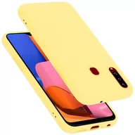 Etui i futerały do telefonów - Pokrowiec Do Samsung Galaxy A20s Etui w LIQUID ŻÓŁTY TPU Silikon Case Cover Obudowa Ochronny Cadorabo - miniaturka - grafika 1
