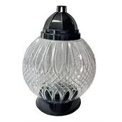 Lampiony i znicze - Znicz kula 35 cm biały/fioletowy - miniaturka - grafika 1