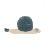 Lassig Lassig - Dziergana przytulanka z grzechotką Garden Explorer Ślimak niebieski - Grzechotki dla dzieci - miniaturka - grafika 2