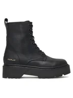 Botki damskie - REPLAY Trapery Luisa GWL63 .000.C0086S Czarny - miniaturka - grafika 1