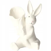 Wazony i flakony - WIELKANOCNY ZAJĄC WAZON WAZONIK BIAŁY na Wielkanoc prezent ceramiczny 14cm - miniaturka - grafika 1