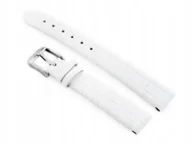 Akcesoria do zegarków - Pasek skórzany do zegarka W57 - biały - 12mm - miniaturka - grafika 1