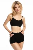 Biustonosze - Biustonosz damski bambusowy z wyjmowanymi wkładkami czarny Lounge Bra Julimex - miniaturka - grafika 1