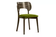 Krzesła - Krzesło loft orzech zielone LYCO - miniaturka - grafika 1