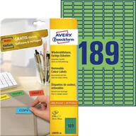 Papier do drukarek - Avery Etykiety usuwalne kolorowe Zweckform zielone - miniaturka - grafika 1