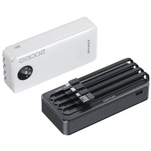 AWEI PowerBank P134K 20000mAh czarny/black wyświetlacz + kable USB/PD/Lightning/MicroUSB - Powerbanki - miniaturka - grafika 8