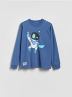 Bluzki dla chłopców - Reserved - Longsleeve Astro Bot - granatowy - miniaturka - grafika 1