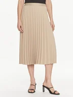 Spódnice - Tommy Hilfiger Spódnica plisowana Fluid WW0WW41793 Beżowy Regular Fit - miniaturka - grafika 1