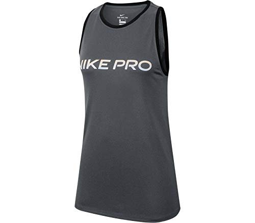 Nike W NK DRY TANK LEG NOVELTY top, kolor szary/(czarny), XL