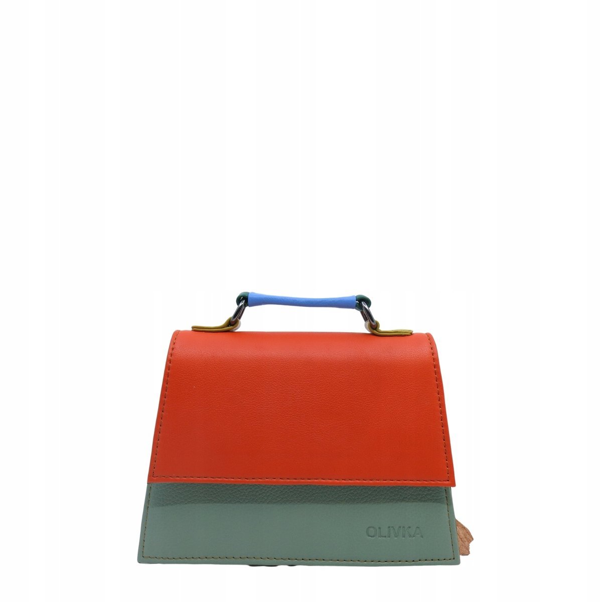 Torebka damska skórzana do ręki, na ramię, mała, oryginalna OLIVKA