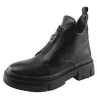 Botki damskie - Botki damskie ocieplane VINCEZA 16422 czarne - miniaturka - grafika 1