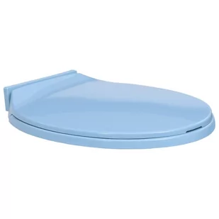 VidaXL Cicho zamykana deska sedesowa, niebieska, owalna 145822         VidaXL - Deski sedesowe - miniaturka - grafika 1