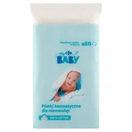 Kosmetyki kąpielowe dla dzieci - Carrefour my Baby Płatki kosmetyczne dla niemowląt 60 sztuk - miniaturka - grafika 1