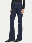 Spodnie damskie - Rinascimento Jeansy CFC0125300003 Granatowy Flare Fit - miniaturka - grafika 1