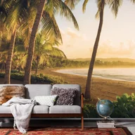 Fototapety - Fototapeta plaża zielonymIbeżowym - 400 x 250 cm - SANDERS & SANDERS - miniaturka - grafika 1