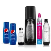 Saturatory - Saturator SODASTREAM Terra Megapack QC Czarny - 3 butelki + gaz - miniaturka - grafika 1