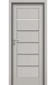 Drzwi wewnętrzne - Pol-Skone Dzwi Wewnętrzne Z Szybą Slim V3S1 Laminowane Platino - miniaturka - grafika 1
