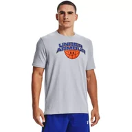 Koszulki sportowe męskie - Koszulka męska Under Armour BASKETBALL BRANDED WORDMARK SS - miniaturka - grafika 1