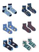 Skarpetki dla dzieci - Skarpety chłopięce krótkie kolorowe wzory 6PAK 39-42 - miniaturka - grafika 1
