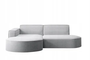 Sofa w kształcie L Modena narożnik tkanina Poso jasnoszary lewy - Narożniki - miniaturka - grafika 1