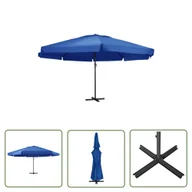 Parasole ogrodowe - The Living Store Parasol ogrodowy na aluminiowym słupku - 500 cm - niebieski - Parasol Ogrodowy - miniaturka - grafika 1